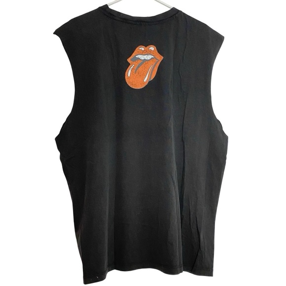 Rolling Stones Muscle Tee Mens Size Large Unisex Charcoal Tshirt American Tour - Picture 2 of 9